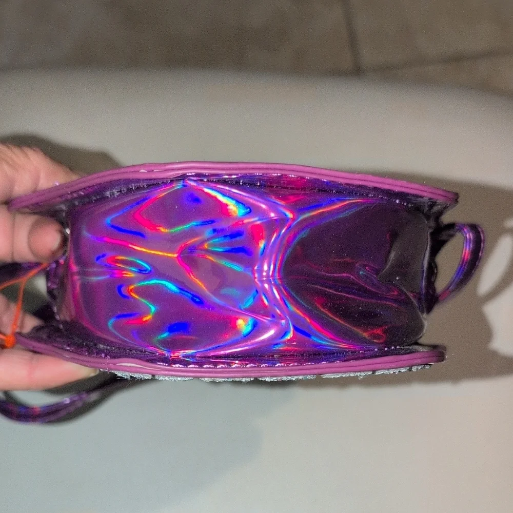 Unicorn Cupcake Kids Bag - Purple and Silver